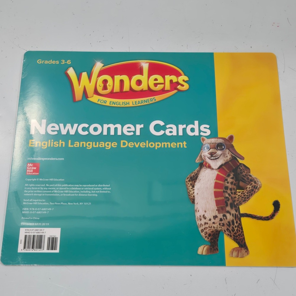 McGraw Hill Wonders Newcomer Cards ELD Grades 3-6 9780076801497 Education